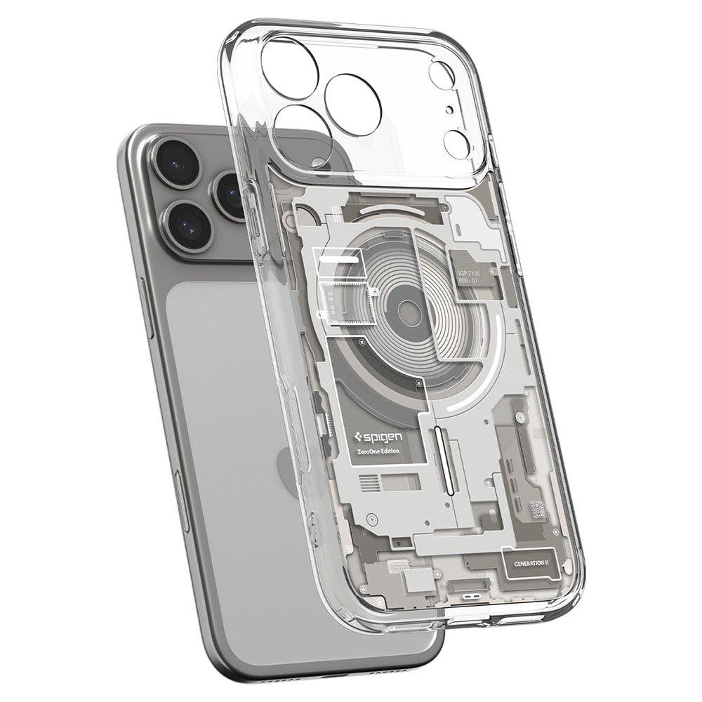 Husă Spigen Ultra Hybrid Zero One MagSafe iPhone 18 Pro / 17 Pro – Natural Titanium (titan) – imagine 5
