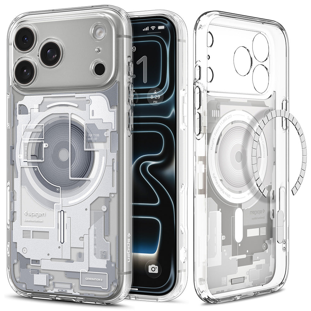 Husă Spigen Ultra Hybrid MagSafe iPhone 18 Pro Max / 17 Pro Max – Zero One Alb – imagine 30