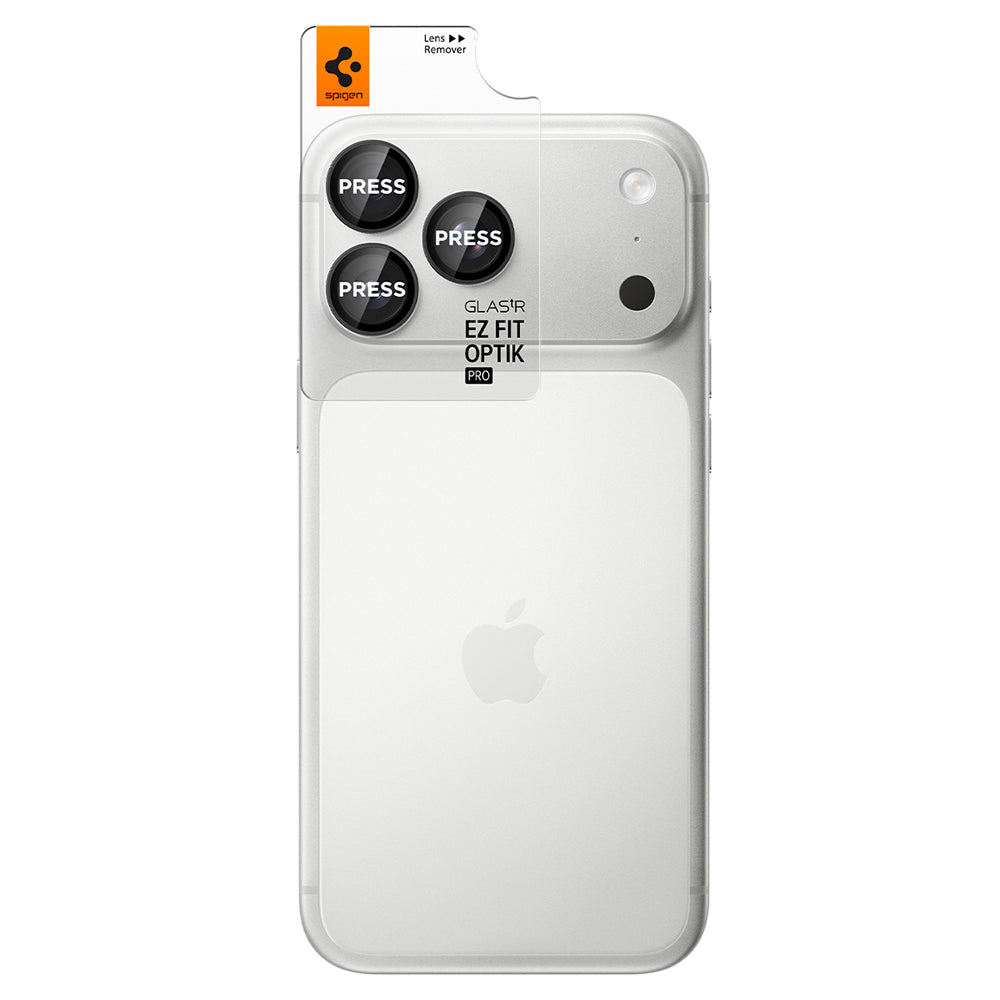 Protecție lentile Spigen Optik.tR iPhone 18 Pro / 18 Pro Max, 2 buc. – Gri închis – imagine 2 din 10