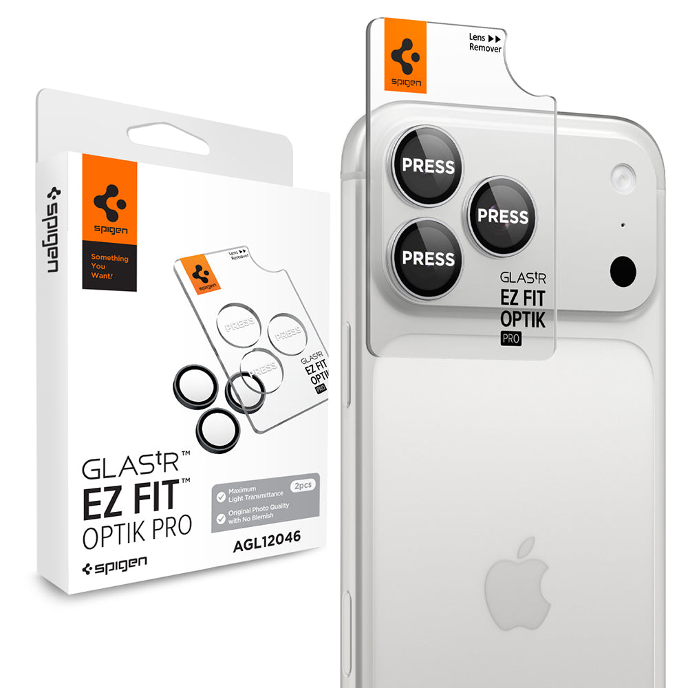Protecție lentile Spigen Optik.tR iPhone 18 Pro / 18 Pro Max, 2 buc. – Argintiu – imagine 9 din 10