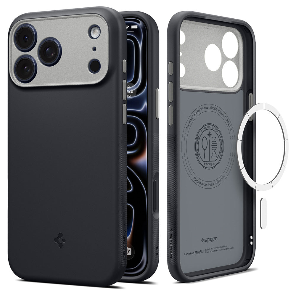 Husă Caseology Nano Pop MagSafe iPhone 18 Pro Max / 17 Pro Max – Black Sesame (negru) – imagine 1