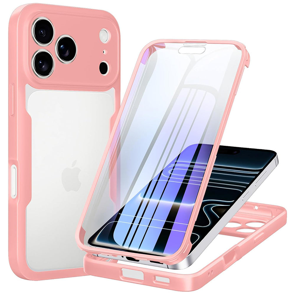 Husă 360 Techsuit ColorVerse cu folie de ecran iPhone 18 Pro Max – Roz – imagine 1