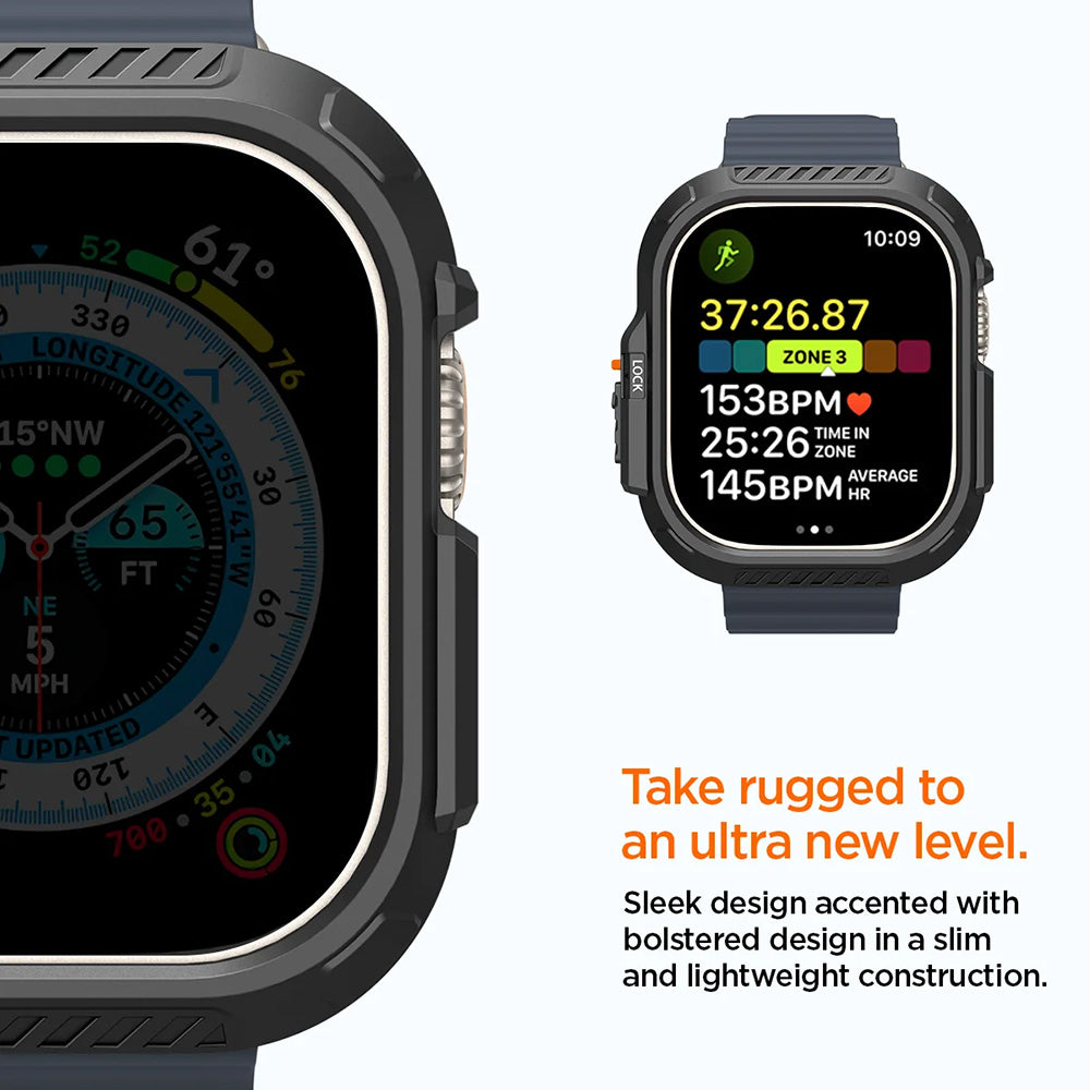 Husă Spigen Lock Fit cu blocarea butonului Action Apple Watch Ultra / Ultra 2 / Ultra 3 / Ultra 4 (49 mm) – imagine 5