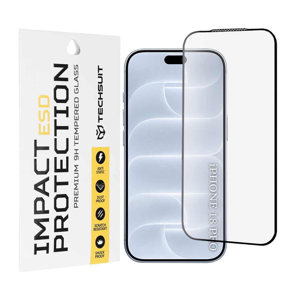 Folie sticlă Techsuit ESD anti-statică iPhone 18 Pro – imagine 1 din 3