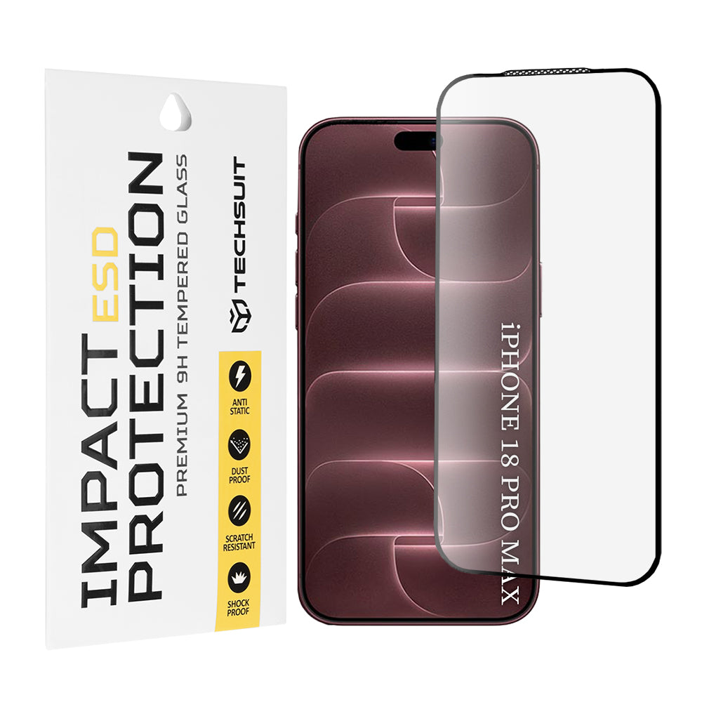 Folie sticlă Techsuit ESD anti-statică iPhone 18 Pro Max – imagine 2 din 3