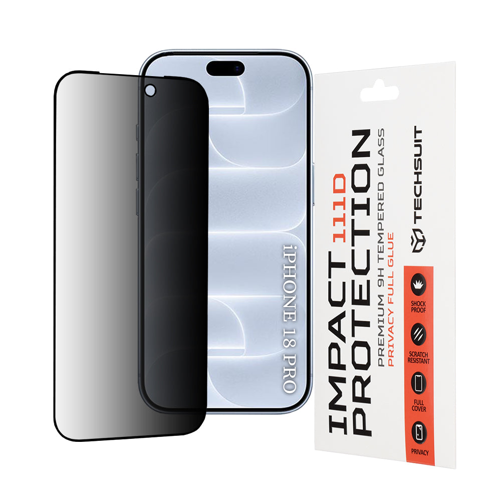 Folie privacy Techsuit 111D Full Glue iPhone 18 Pro – imagine 1 din 4