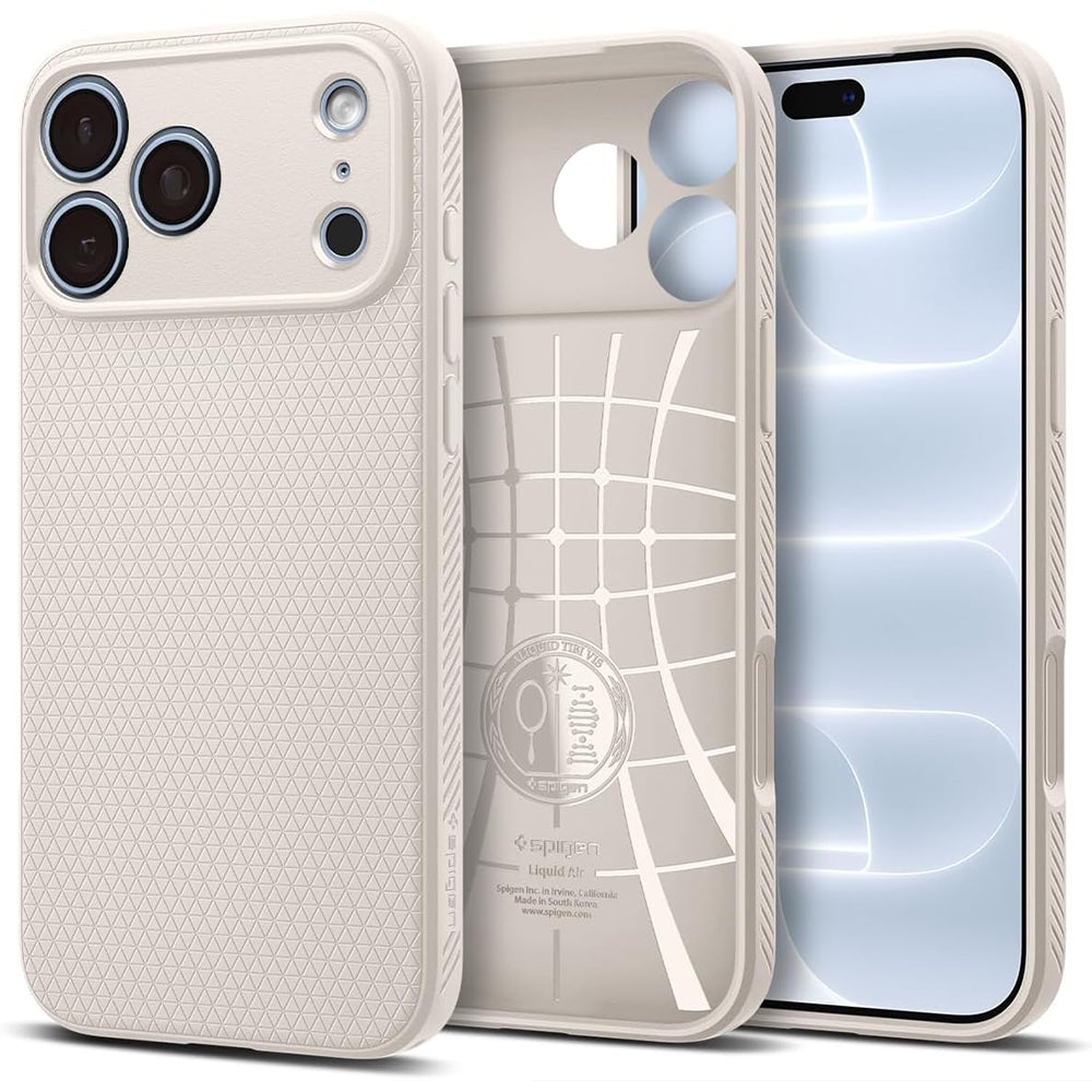 Husă Spigen Liquid Air iPhone 18 Pro / 17 Pro – Natural Titanium (titan) – imagine 8
