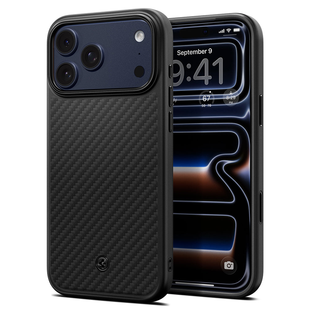 Husă Spigen Enzo Aramid T MagSafe iPhone 18 Pro / 17 Pro – Negru – imagine 2