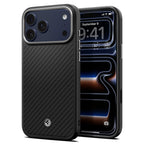 Husă Spigen Enzo Aramid T MagSafe iPhone 18 Pro / 17 Pro – Negru / Argintiu – imagine 8