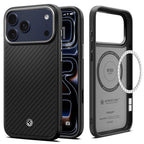 Husă Spigen Enzo Aramid T MagSafe iPhone 18 Pro / 17 Pro – Negru / Argintiu – imagine 7