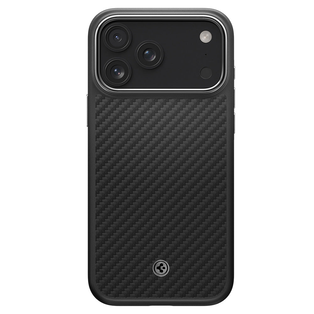 Husă Spigen Enzo Aramid T MagSafe iPhone 18 Pro / 17 Pro – Negru / Argintiu – imagine 9