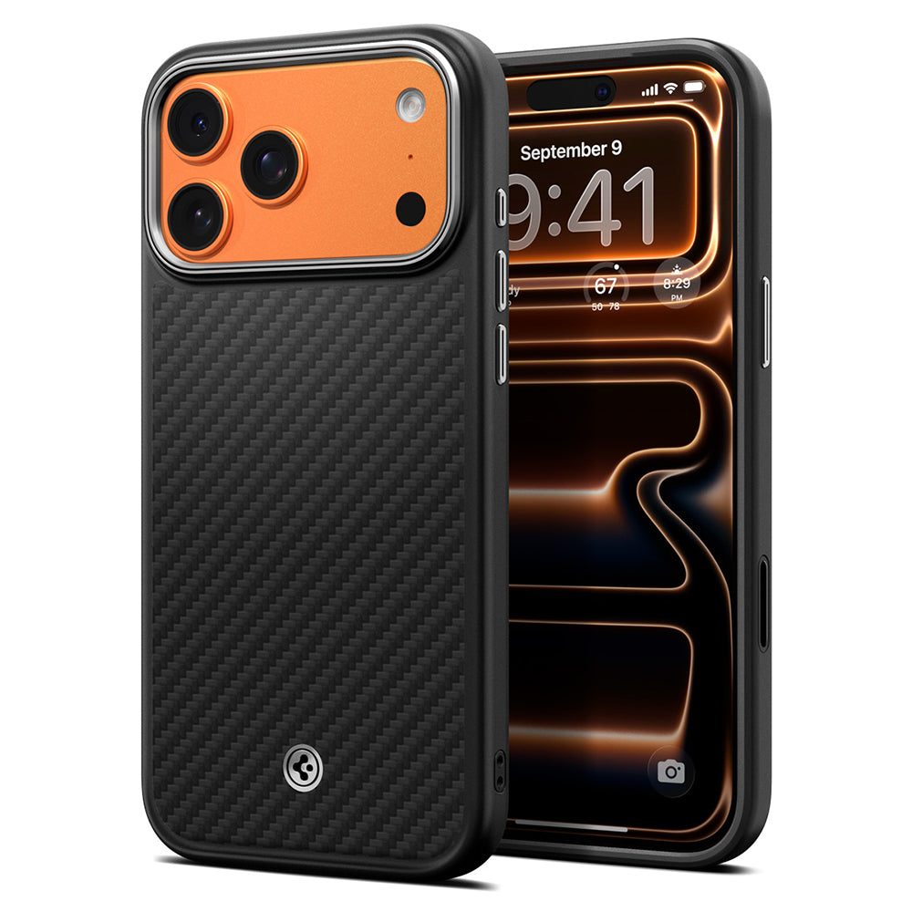Husă Spigen Enzo Aramid T MagSafe iPhone 18 Pro Max / 17 Pro Max – Negru / Argintiu – imagine 8