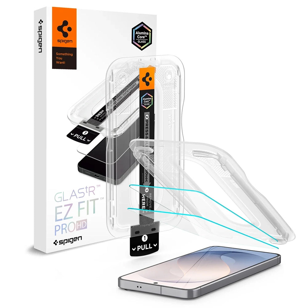 Folie de sticlă Spigen Glas.tR EZ Fit Pro HD pentru Samsung Galaxy S26 FE – 2 folii – imagine 8
