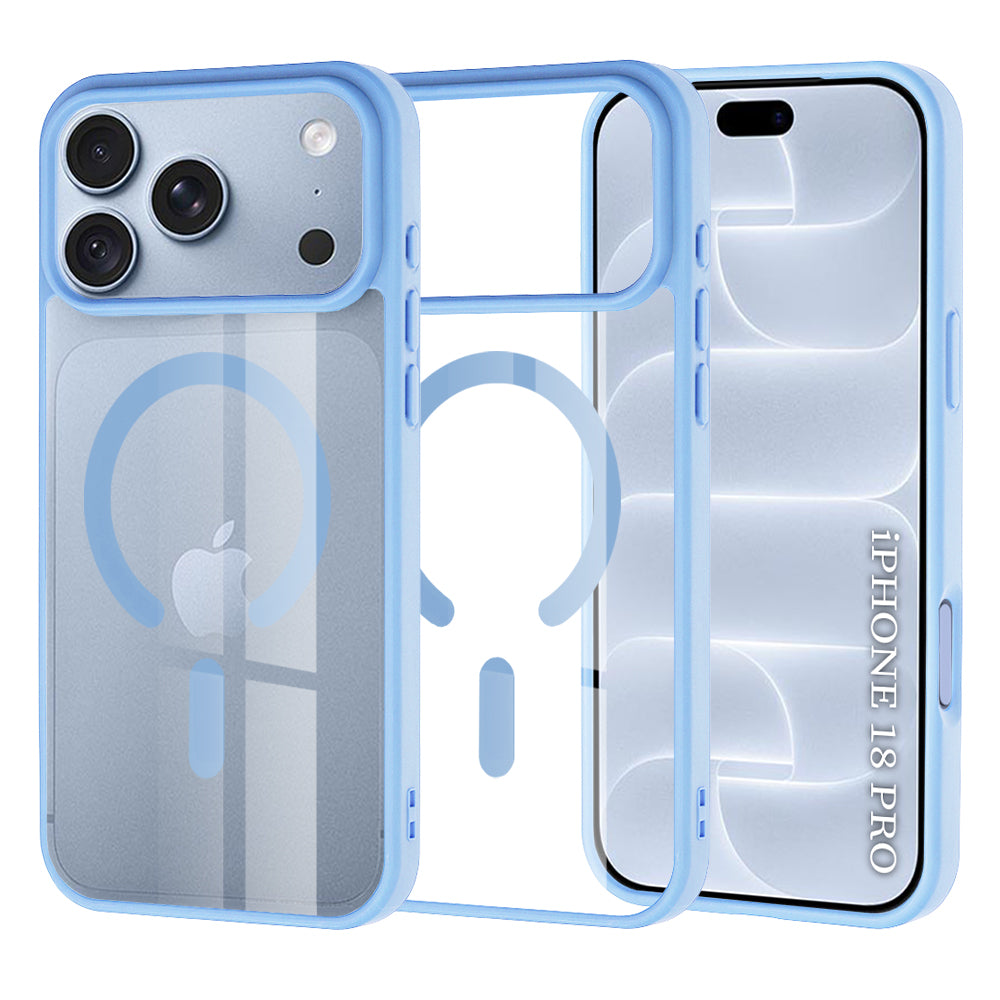 Husă transparentă Techsuit MagSafe Pro iPhone 18 Pro / 17 Pro – Albastru deschis – imagine 6