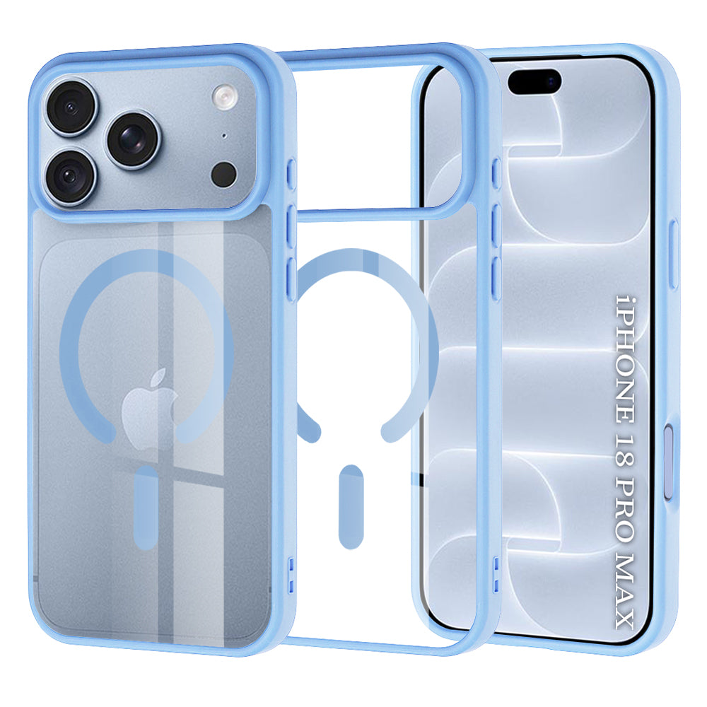 Husă transparentă Techsuit MagSafe Pro iPhone 18 Pro Max / 17 Pro Max – Albastru deschis – imagine 4