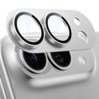 Protecție cameră Techsuit iPhone Duo, sticlă 9H, alb (star white) – imagine 2