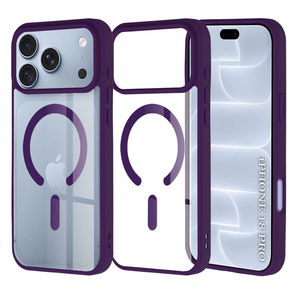 Husă transparentă Techsuit MagSafe Pro iPhone 18 Pro / 17 Pro – Mov – imagine 2