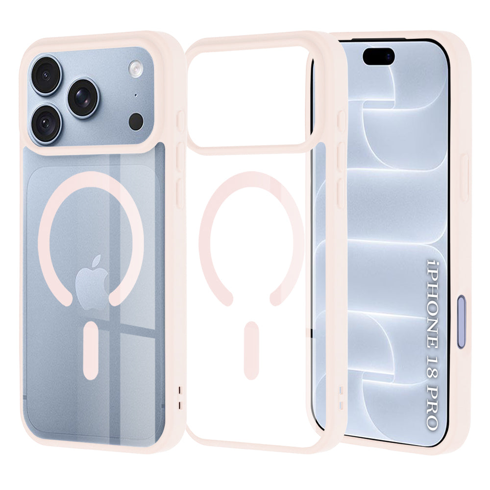 Husă transparentă Techsuit MagSafe Pro iPhone 18 Pro / 17 Pro – Roz nude – imagine 5