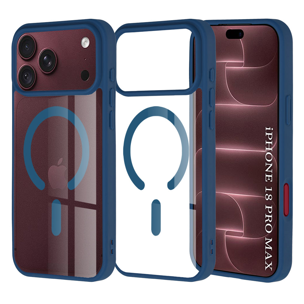 Husă transparentă Techsuit MagSafe Pro iPhone 18 Pro Max / 17 Pro Max – Albastru – imagine 5
