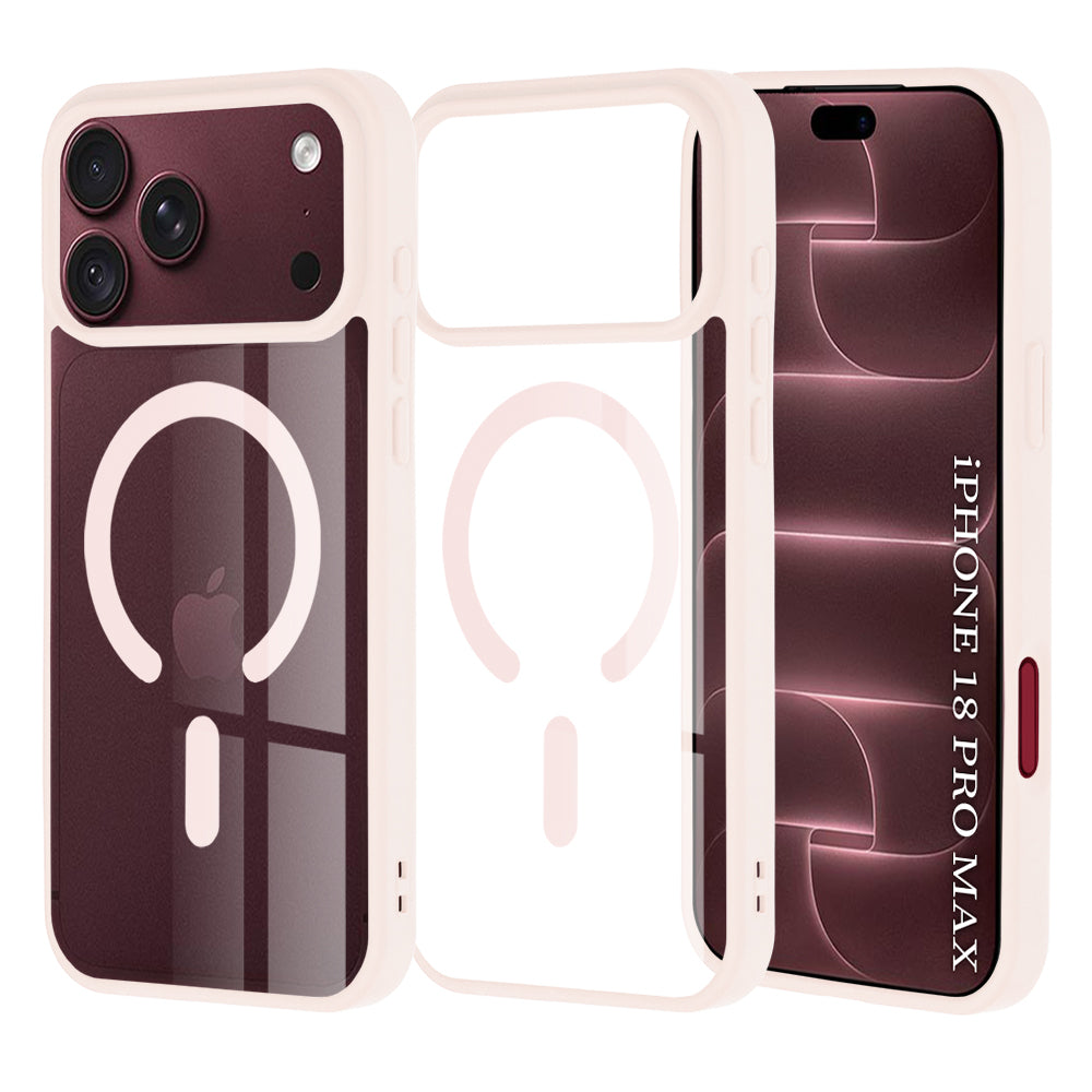 Husă transparentă Techsuit MagSafe Pro iPhone 18 Pro Max / 17 Pro Max – Roz nude – imagine 6