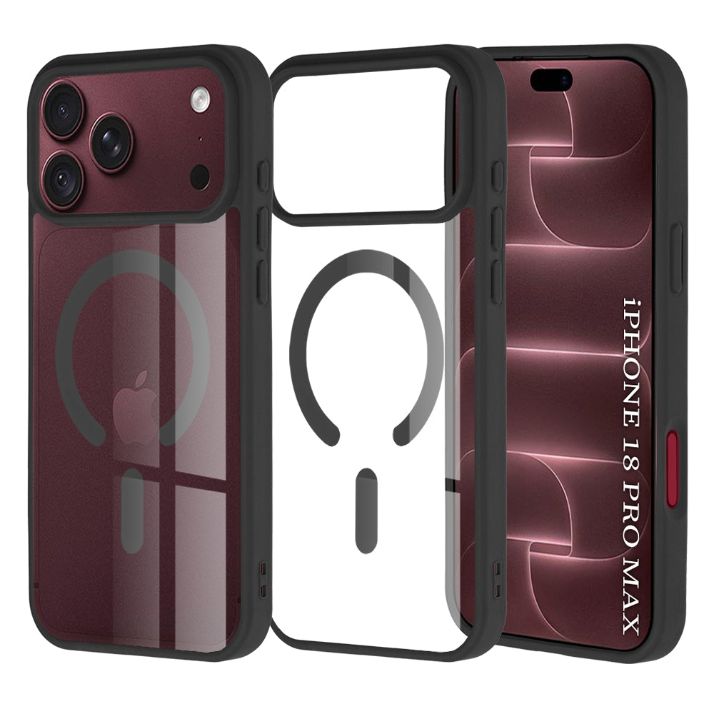 Husă transparentă Techsuit MagSafe Pro iPhone 18 Pro Max / 17 Pro Max – Negru – imagine 2