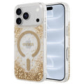 Husă Guess iPhone 17 Pro Resin Bottom Glitter MagSafe, auriu – imagine 1