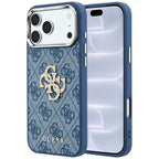 Husă Guess iPhone 17 Pro Hardcase 4G Big Strass Logo, albastru – imagine 1