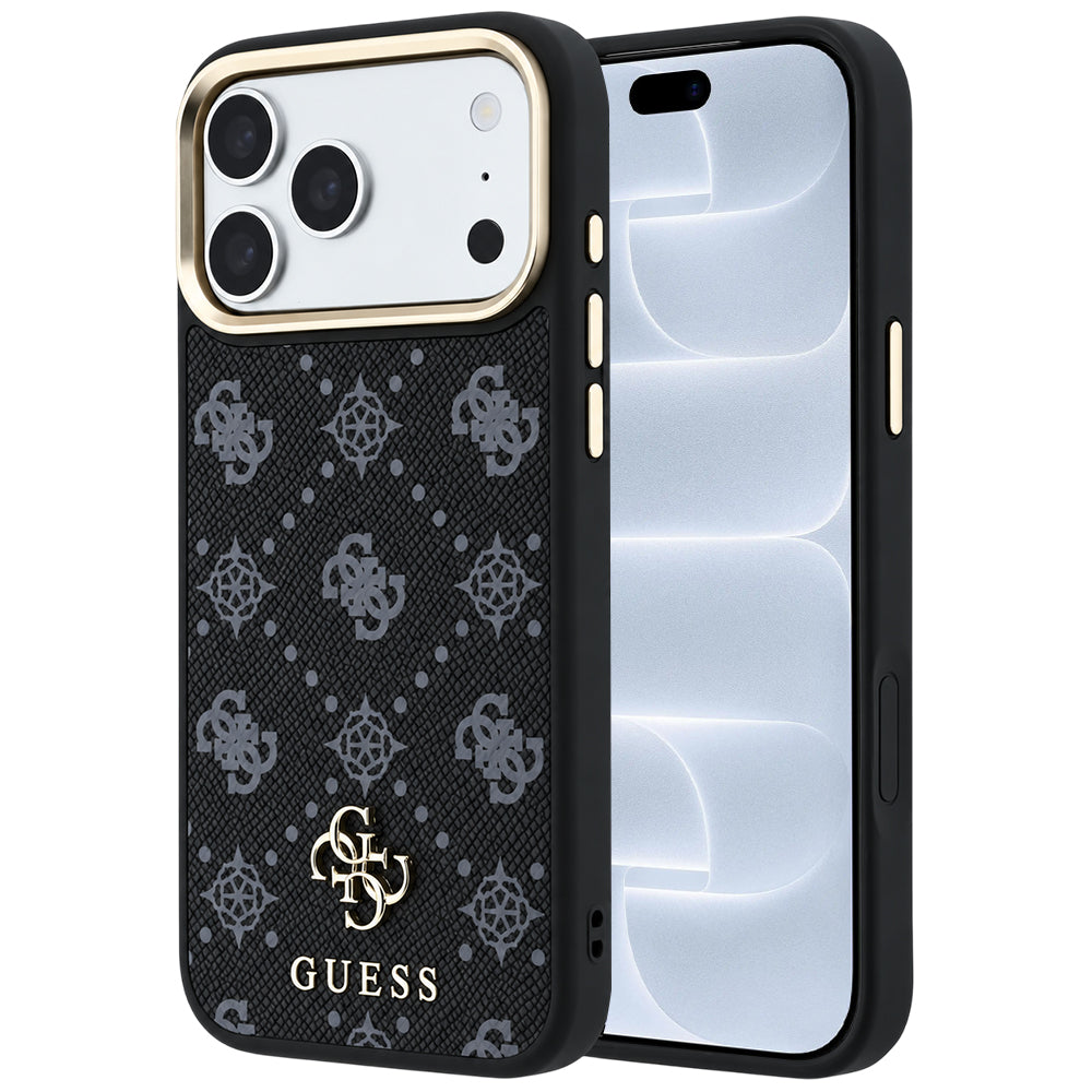 Husă Guess iPhone 17 Pro Peony 4G Small Logo MagSafe, negru – imagine 1
