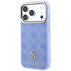 Husă Guess iPhone 17 Pro Peony 4G Small Logo MagSafe, albastru deschis – imagine 2
