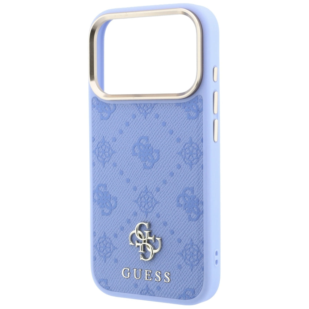 Husă Guess iPhone 17 Pro Peony 4G Small Logo MagSafe, albastru deschis – imagine 5