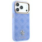 Husă Guess iPhone 17 Pro Peony 4G Small Logo MagSafe, albastru deschis – imagine 4