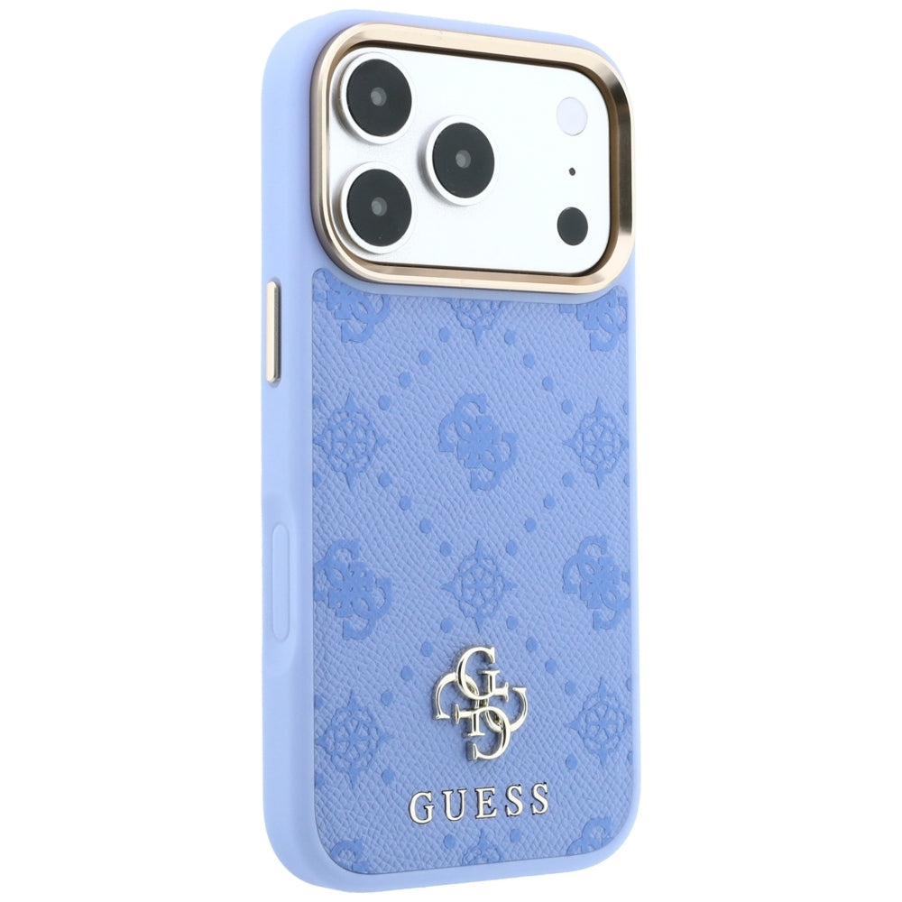 Husă Guess iPhone 17 Pro Peony 4G Small Logo MagSafe, albastru deschis – imagine 4