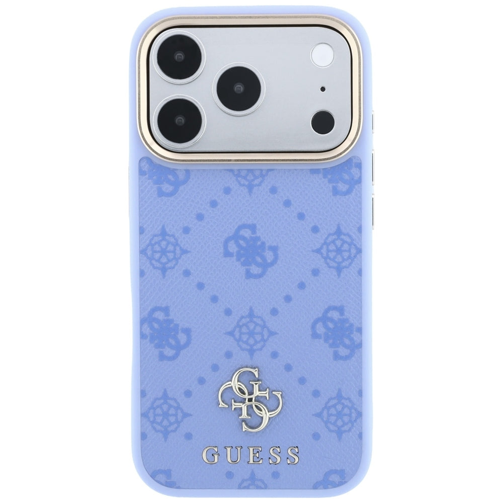 Husă Guess iPhone 17 Pro Peony 4G Small Logo MagSafe, albastru deschis – imagine 3