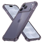 Husă transparentă Techsuit Shockproof Clear Silicone iPhone 18 Pro – Negru fumuriu – imagine 2