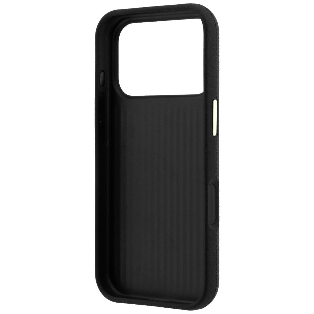 Husă Guess iPhone 17 Pro Grained Leather and Big Resin Logo, negru – imagine 7