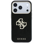 Husă Guess iPhone 17 Pro Smooth Big Strass Logo, negru – imagine 3