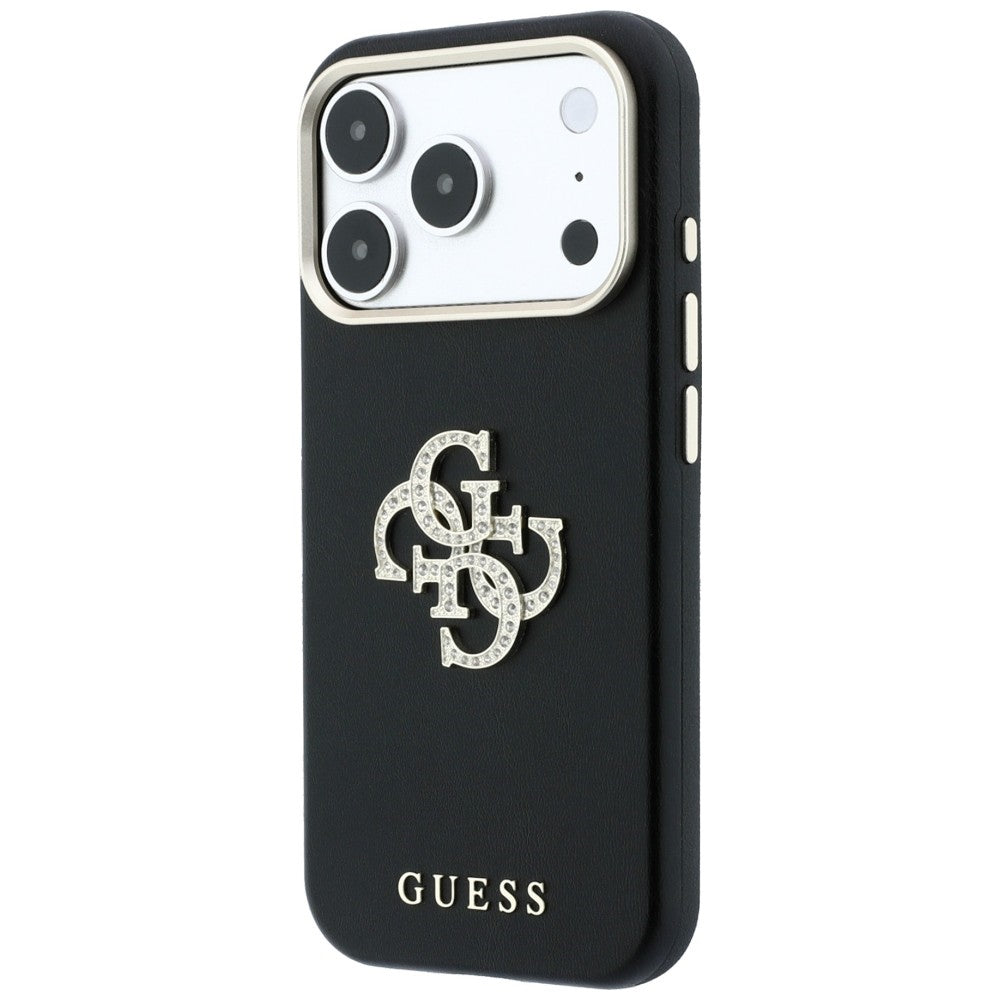 Husă Guess iPhone 17 Pro Smooth Big Strass Logo, negru – imagine 4