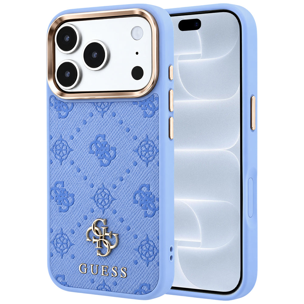Husă Guess iPhone 17 Pro Peony 4G Small Logo MagSafe, albastru deschis – imagine 1