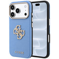 Husă Guess iPhone 17 Pro Smooth Big Strass Logo, albastru deschis – imagine 1
