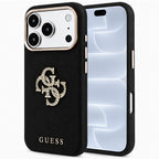 Husă Guess iPhone 17 Pro Smooth Big Strass Logo, negru – imagine 1