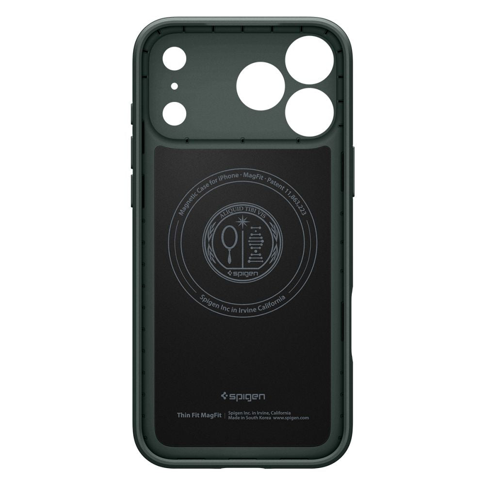 Husă Spigen Thin Fit MagSafe iPhone 18 Pro / 17 Pro – Abyss Green (verde) – imagine 9