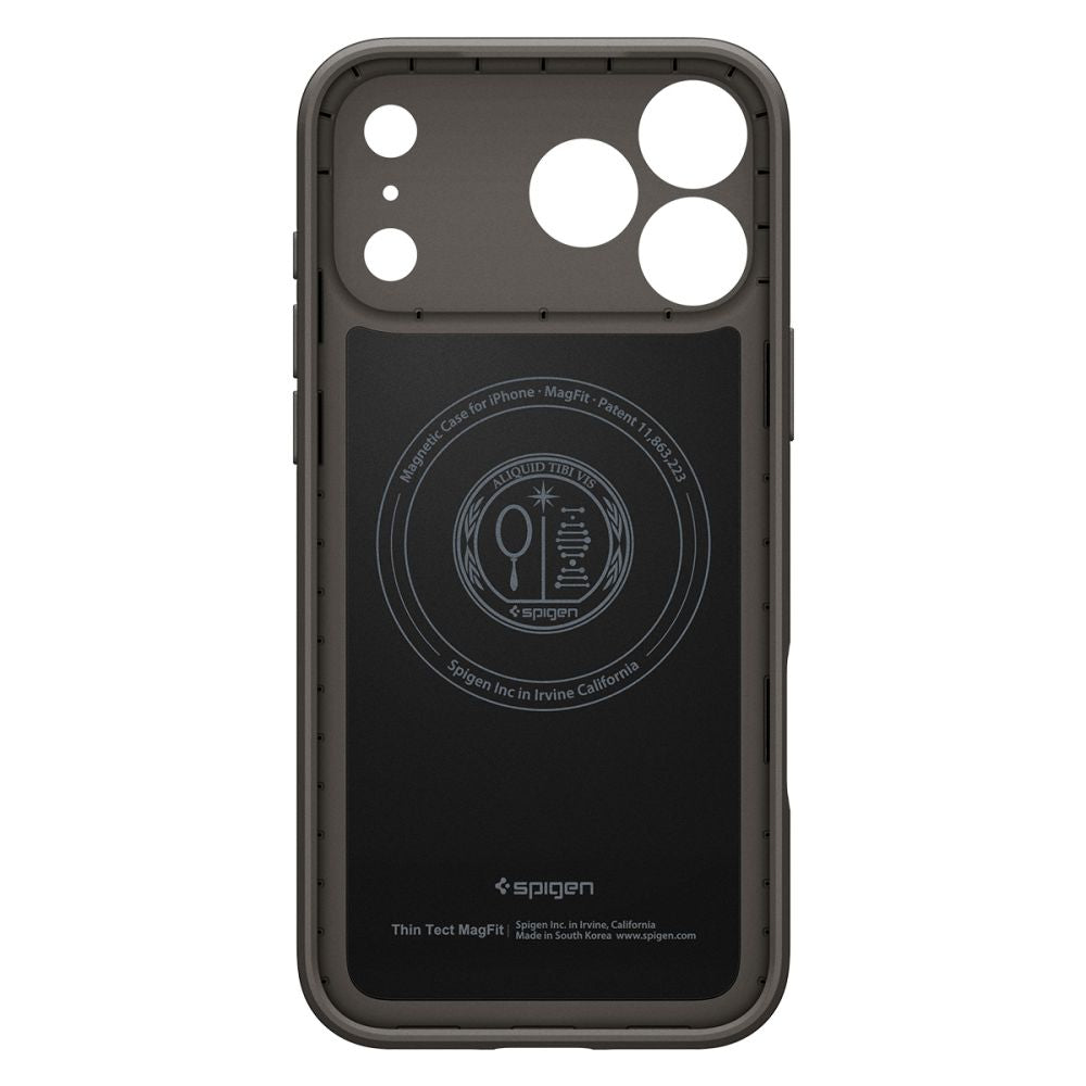 Husă Spigen Thin Fit MagSafe iPhone 18 Pro / 17 Pro – Gunmetal (gri metalic) – imagine 12