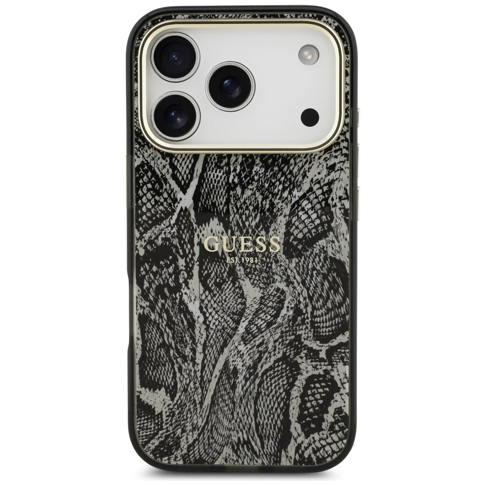 Husă Guess iPhone 17 Pro Max Python Pattern MagSafe, negru – imagine 3