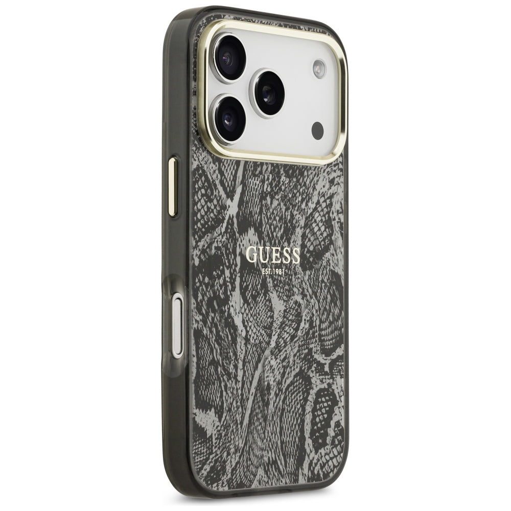 Husă Guess iPhone 17 Pro Max Python Pattern MagSafe, negru – imagine 4