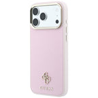 Husă Guess iPhone 17 Pro Saffiano Small 4G Classic MagSafe, roz – imagine 2