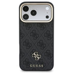 Husă Guess iPhone 17 Pro Max 4G Cardslot & Big Strap MagSafe, negru – imagine 4