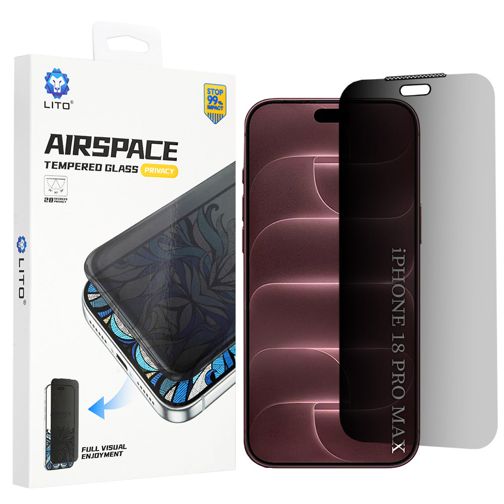 Folie privacy Lito Airspace Border iPhone 18 Pro Max – imagine 1 din 3