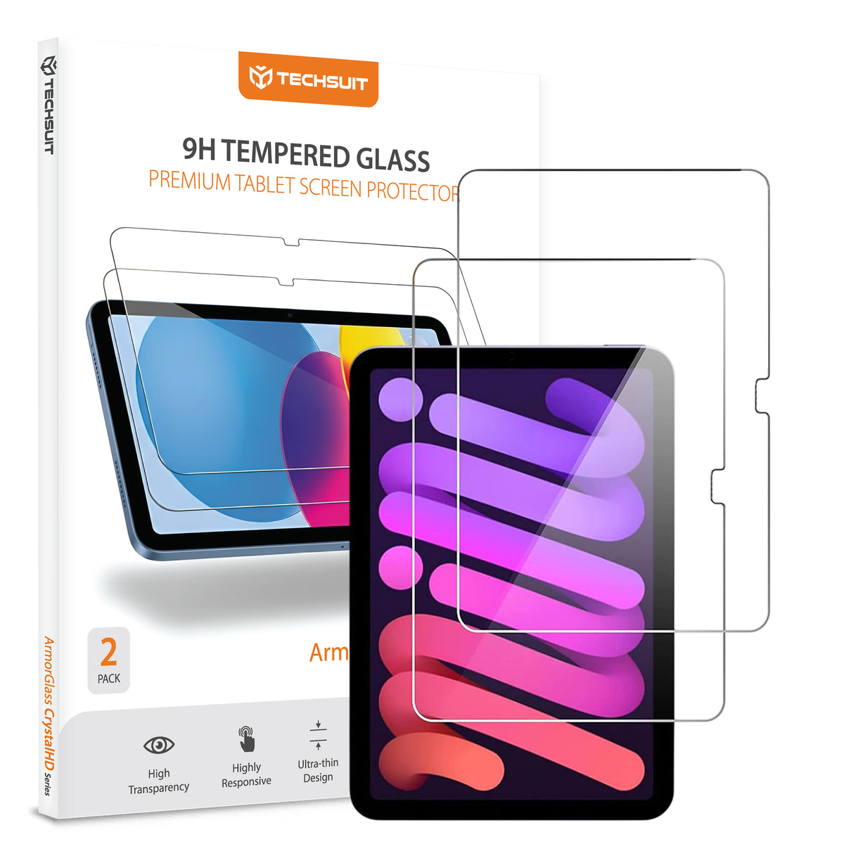 Folie sticlă iPad Mini Techsuit ArmorGlass CrystalHD, 2 buc. – imagine 1