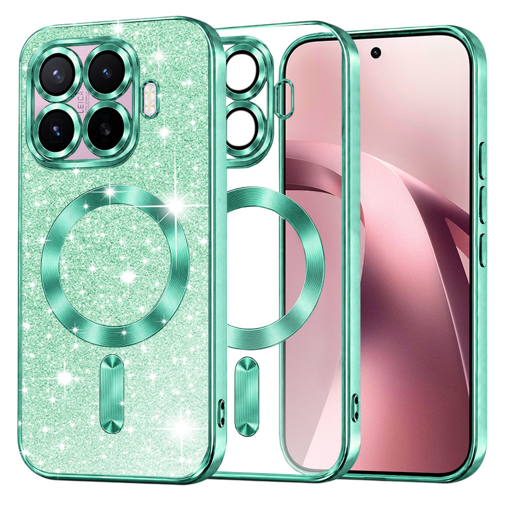 Husă Xiaomi 17T Techsuit Luxury Glitter MagSafe, verde deschis – imagine 1