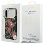 Husă Guess iPhone 17 Pro Blossom Roses Print MagSafe, negru – imagine 7